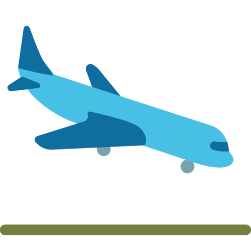 Avião aterrissando emoji