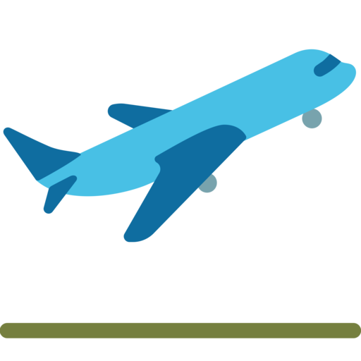 Avião decolando emoji