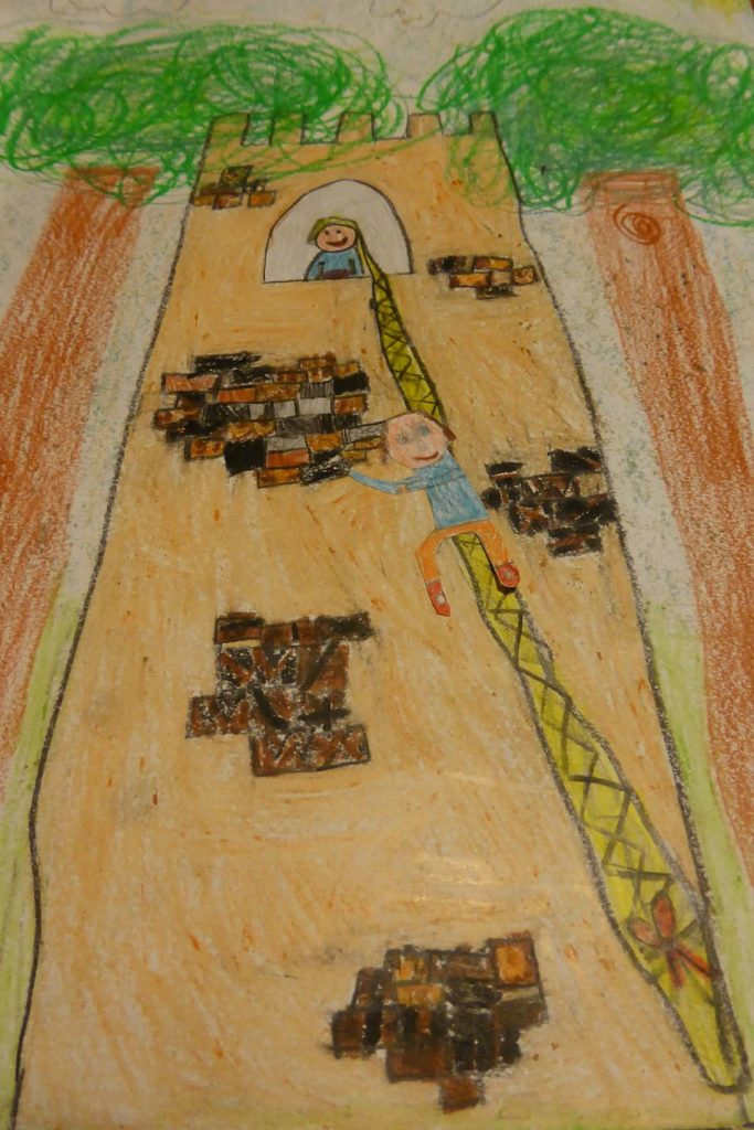 Desenho de Rapunzel na torre. Imagem ilustrativa texto atividades para incentivar leitura.