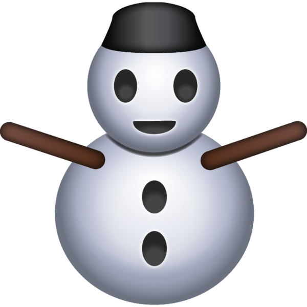 emoji boneco de neve