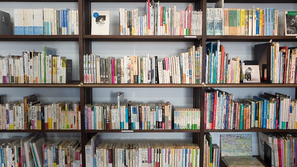 Estante de livros. Imagem ilustrativa texto capa dura.